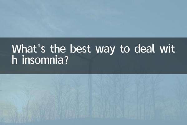 What's the best way to deal with insomnia?