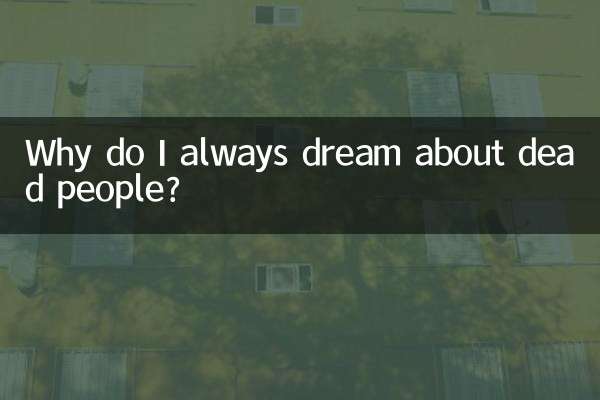 Perché sogno sempre le persone morte?