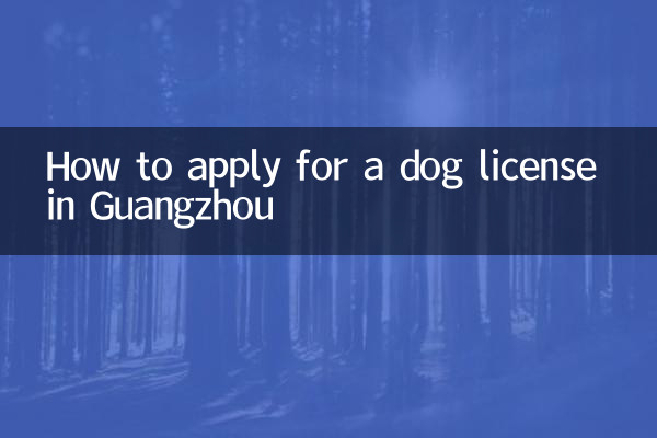 광저우에서 애견 면허를 신청하는 방법