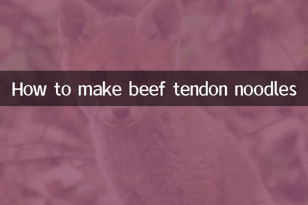 Come preparare noodles di tendine di manzo