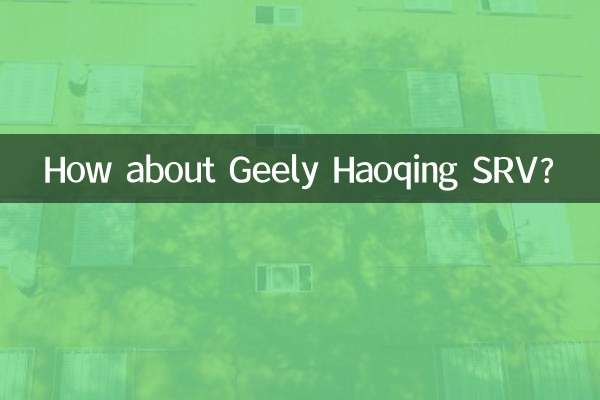 Geely Haoqing SRV는 어떻습니까?