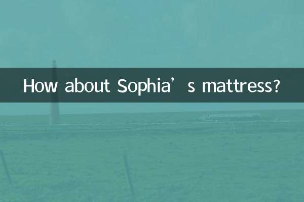 ¿Qué tal el colchón de Sophia?