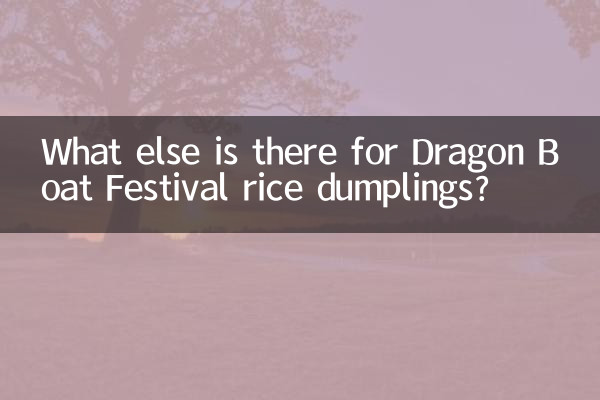 What else is there for Dragon Boat Festival rice dumplings?
