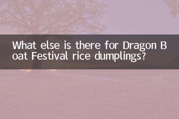 What else is there for Dragon Boat Festival rice dumplings?