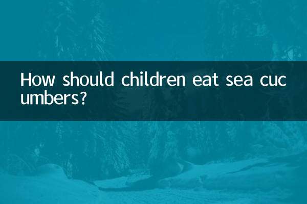 Come dovrebbero mangiare i cetrioli di mare i bambini?