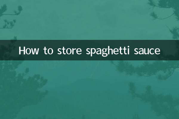 How to store spaghetti sauce