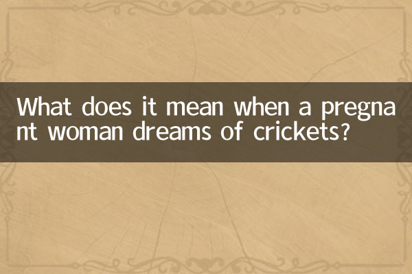 What does it mean when a pregnant woman dreams of crickets?