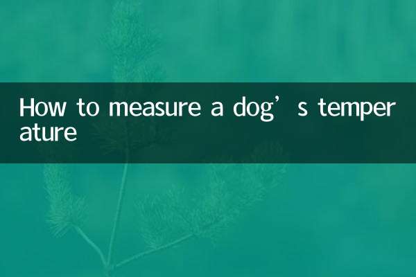 How to measure a dog’s temperature