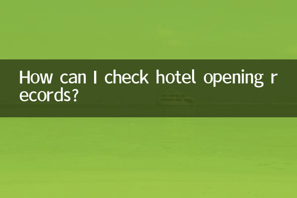 How can I check hotel opening records?