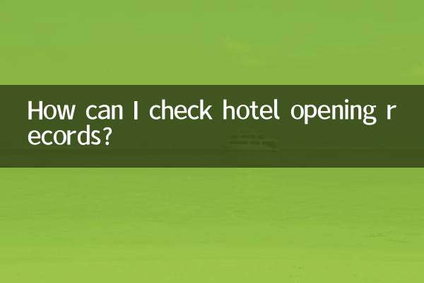How can I check hotel opening records?