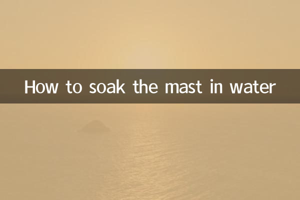 Cómo remojar el mástil en agua