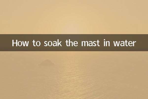 Cómo remojar el mástil en agua