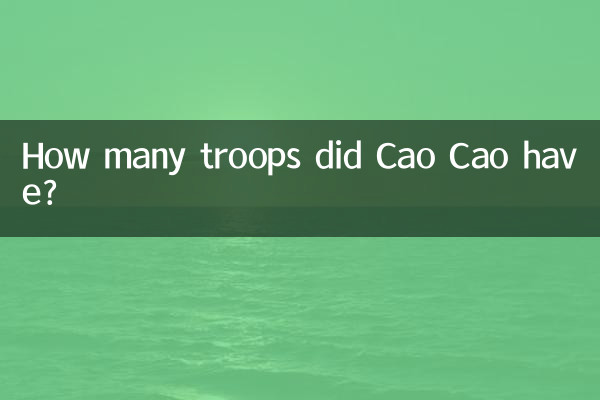 Quantas tropas Cao Cao tinha?