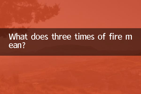 ¿Qué significa tres tiempos de fuego?