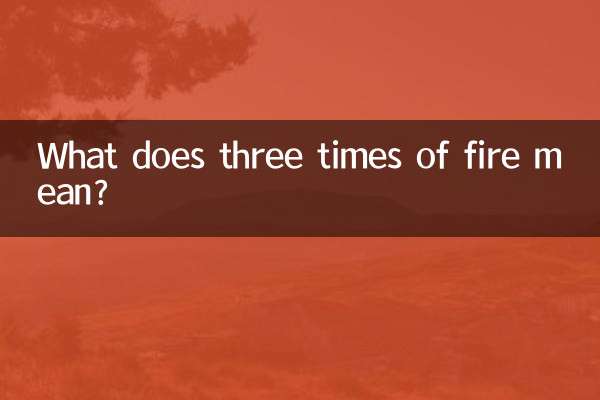 ¿Qué significa tres tiempos de fuego?