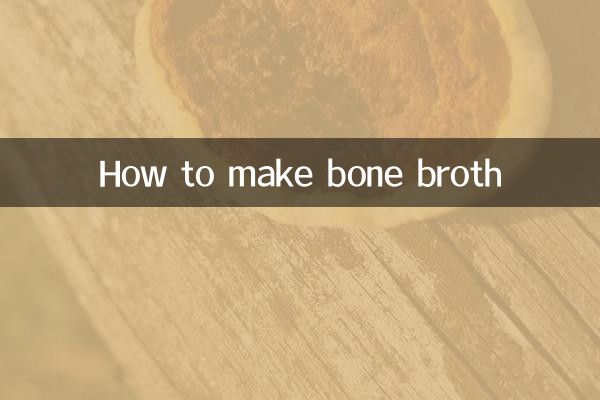 Comment faire un bouillon d'os