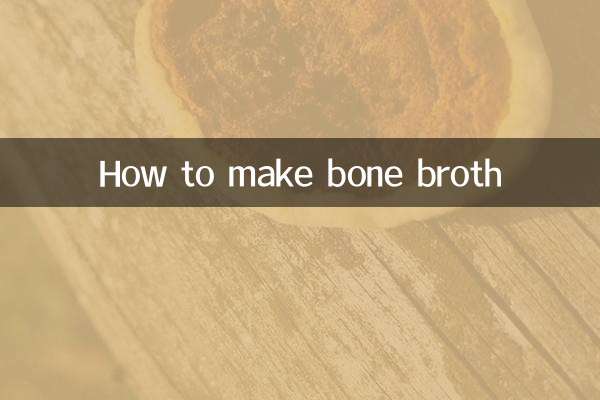 Comment faire un bouillon d'os