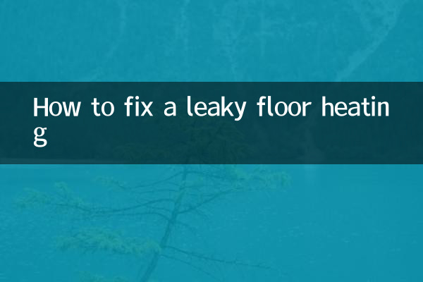 So reparieren Sie eine undichte Fußbodenheizung