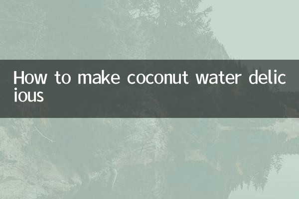 Cómo hacer deliciosa el agua de coco
