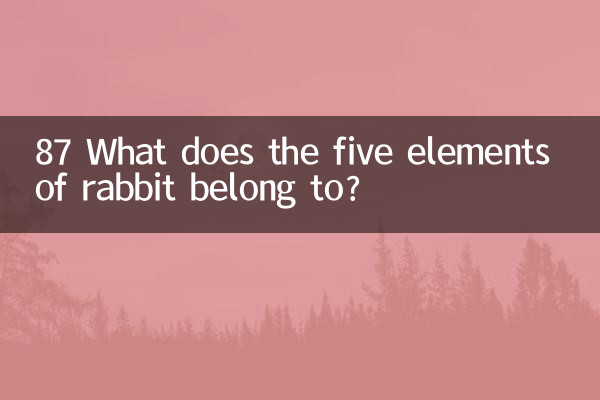 87 A quoi appartiennent les cinq éléments du lapin ?