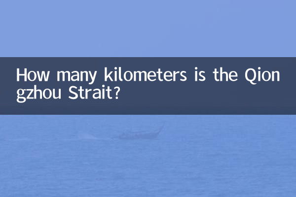 How many kilometers is the Qiongzhou Strait?