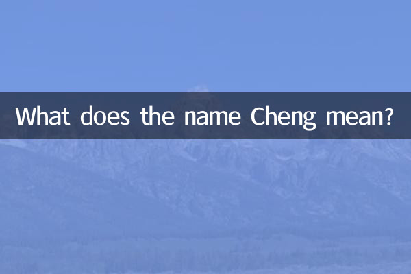 程字取名的意思是什麼