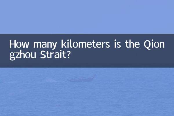 How many kilometers is the Qiongzhou Strait?