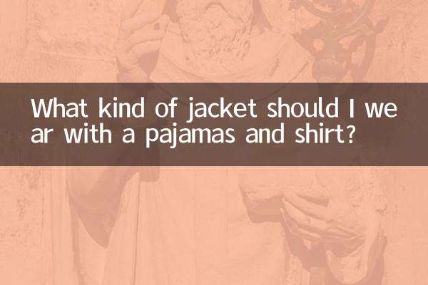 Quel type de veste dois-je porter avec un pyjama et une chemise?