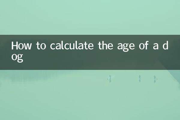 Comment calculer l'âge d'un chien