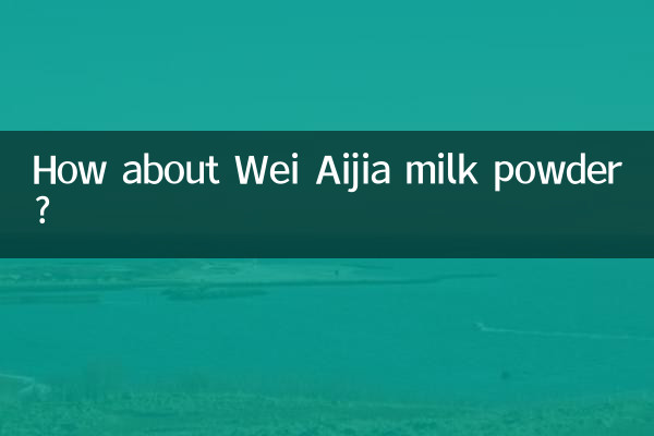 ¿Qué tal la leche en polvo Wei Aijia?