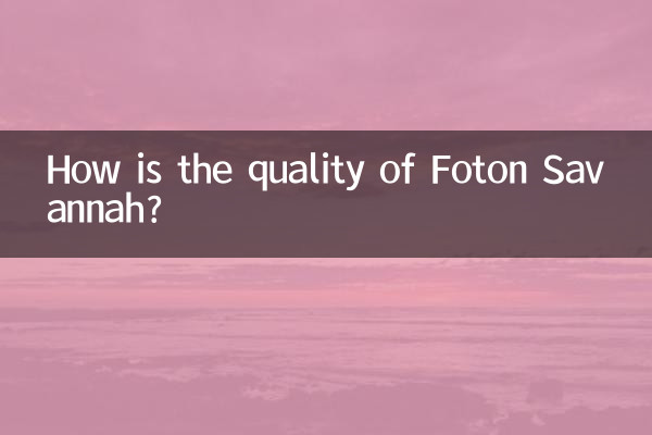 Foton Savannah এর মান কেমন?