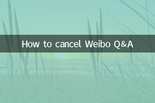 微博問答怎麼取消