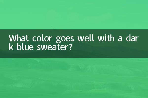 ¿Qué color combina bien con un suéter azul oscuro?