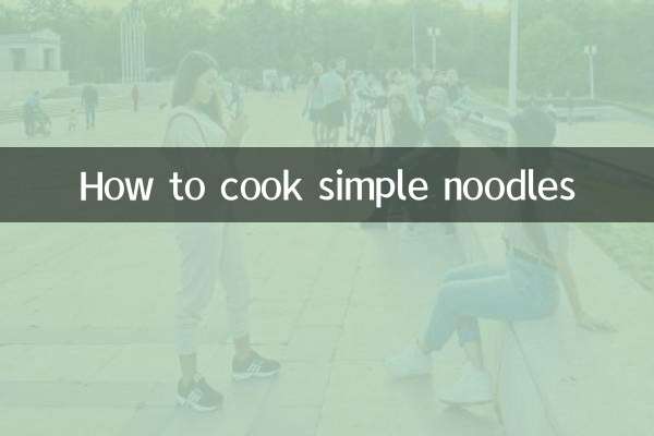How to cook simple noodles