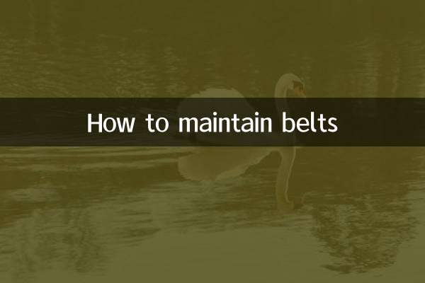 كيفية الحفاظ على الأحزمة