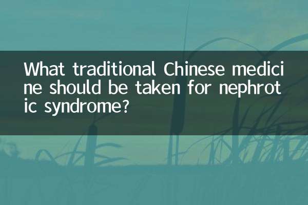 ¿Qué medicina tradicional china se debe tomar para el síndrome nefrótico?