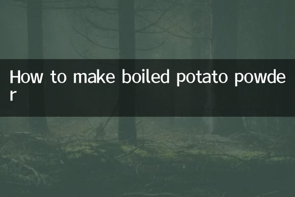 Come preparare la polvere di patate bollite