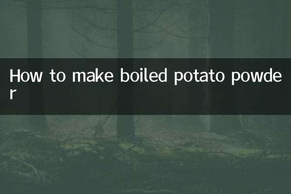 Come preparare la polvere di patate bollite