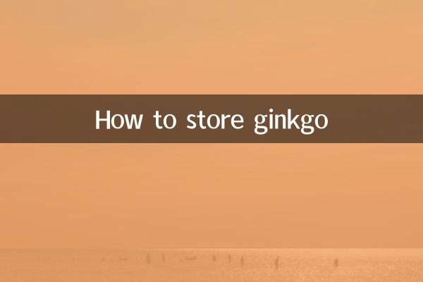 How to store ginkgo