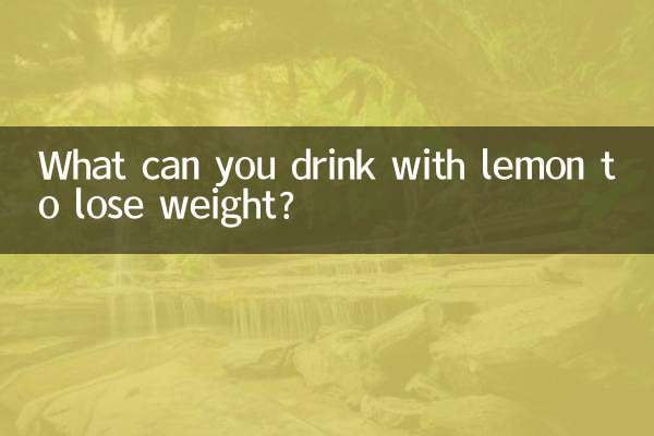 What can you drink with lemon to lose weight?