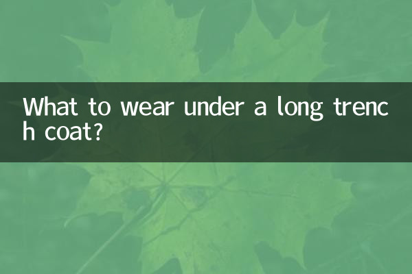 Was trägt man unter einem langen Trenchcoat?