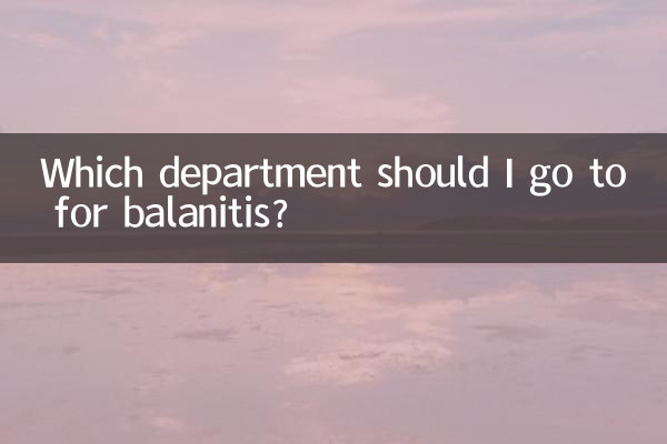 A quale reparto dovrei rivolgermi per la balanite?