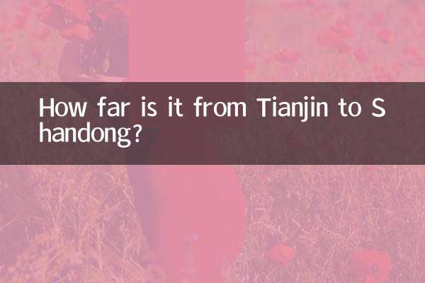 How far is it from Tianjin to Shandong?