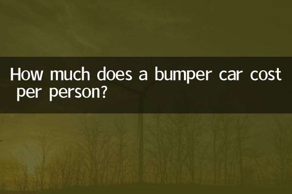 バンパーカーは一人当たりいくらかかりますか?