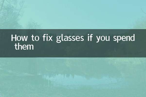 How to fix glasses if you spend them