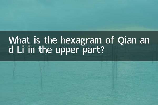 Qual é o hexagrama de Qian e Li na parte superior?