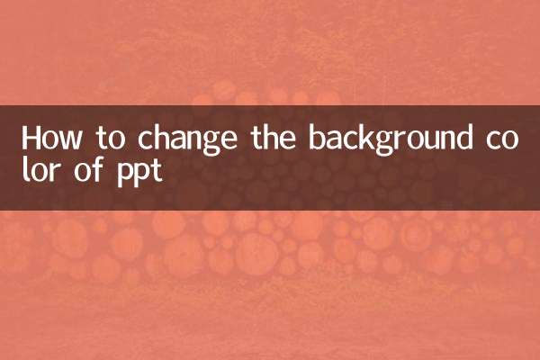 How to change the background color of ppt