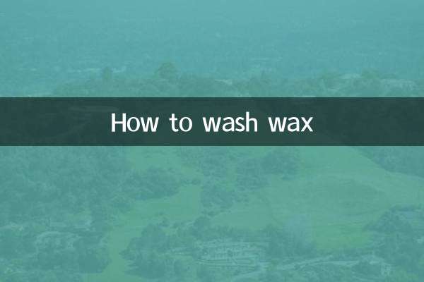 How to wash wax