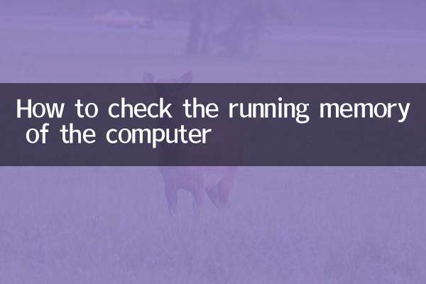So überprüfen Sie den laufenden Speicher des Computers