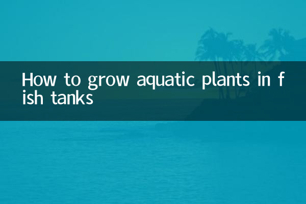 Comment faire pousser des plantes aquatiques dans des aquariums